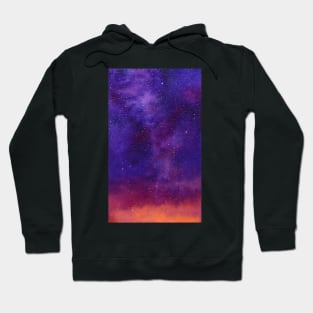 Bright watercolor galaxy Hoodie